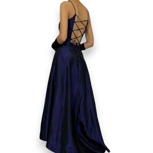 Early 2000's Iridescent Purple Whimsygoth Corset Back Princess A-Line Prom Dress